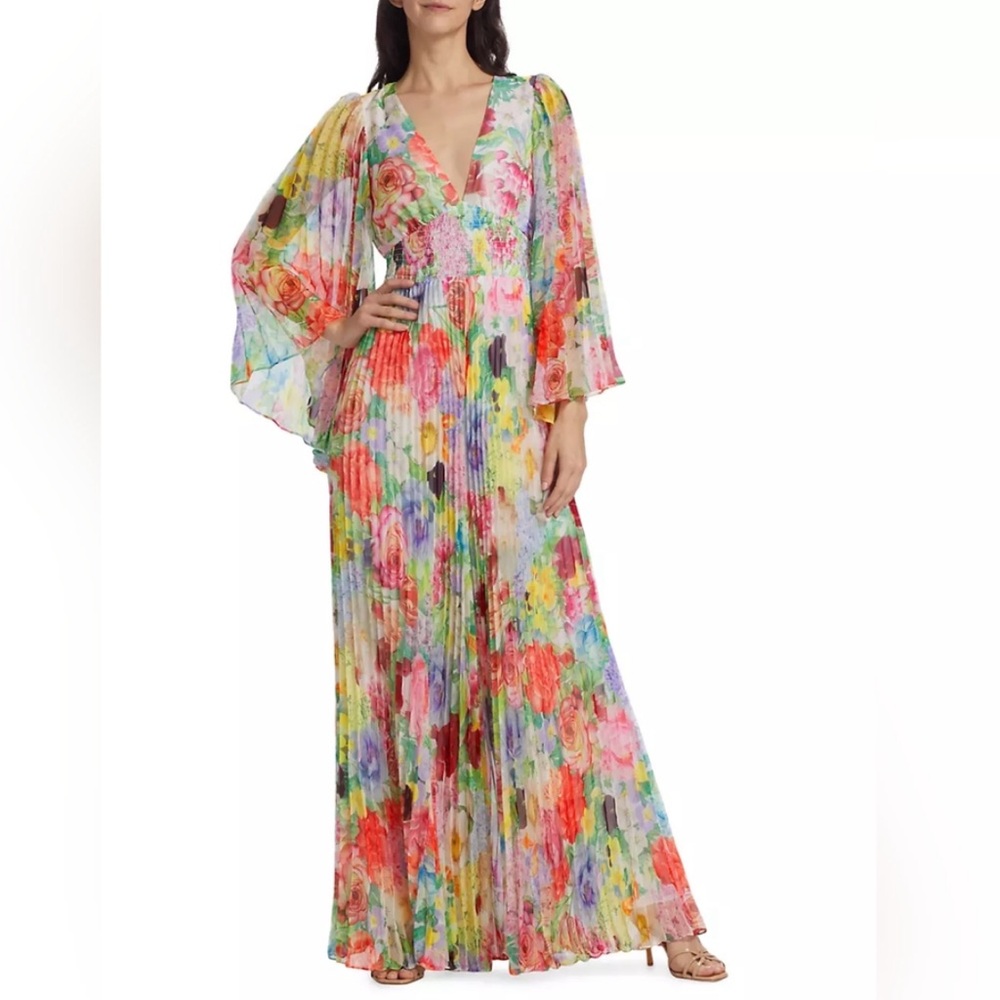 ALICE & OLIVIA BENNET PLEATED JUMPSUIT - DAWN FLORAL